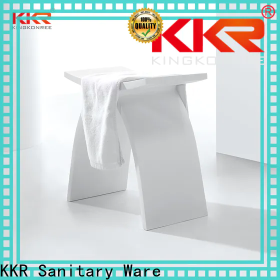 KingKonree sturdy teak wood shower stool customized for home