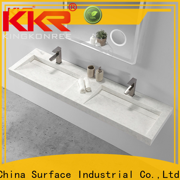 KingKonree wall mounted sink with backsplash customized for home