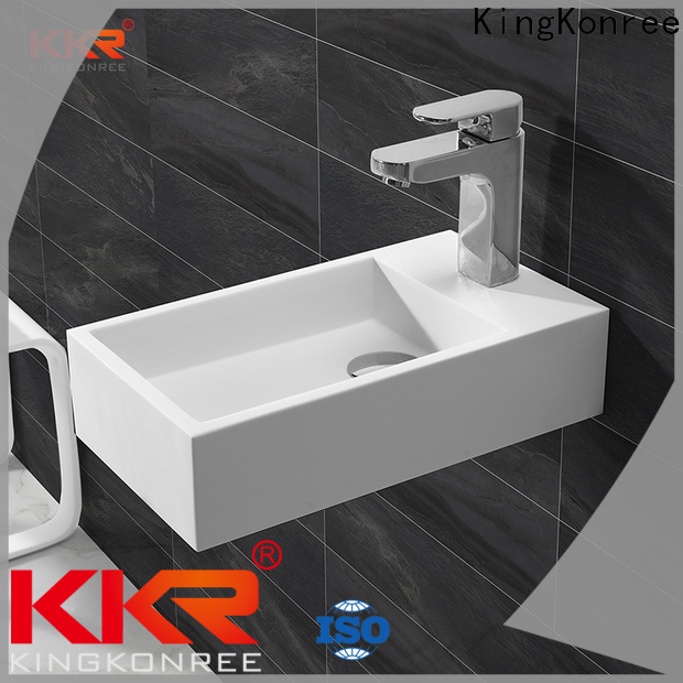 KingKonree wall mount sink with backsplash customized for home