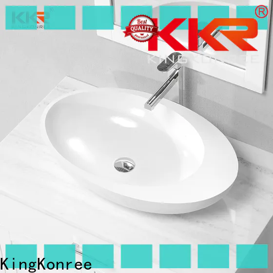 KingKonree black oval above counter basin cheap sample for hotel