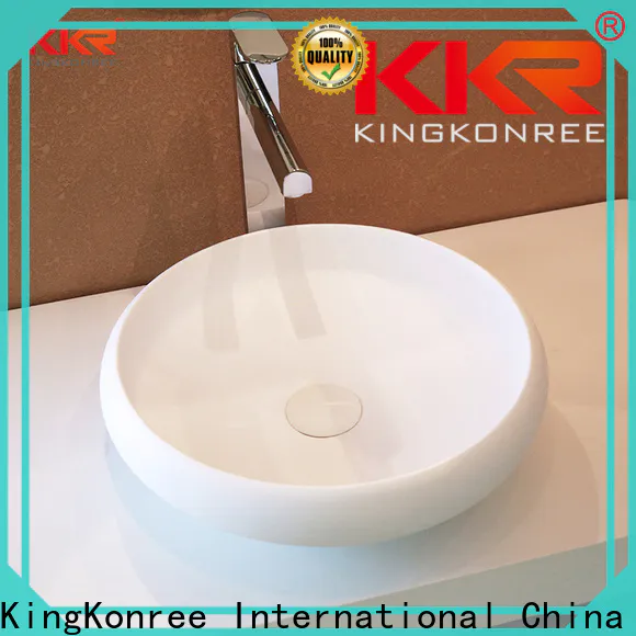 KingKonree elegant round above counter bathroom basin at discount for hotel