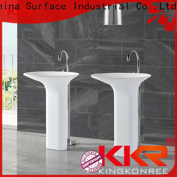 KingKonree height freestanding pedestal basin design for bathroom