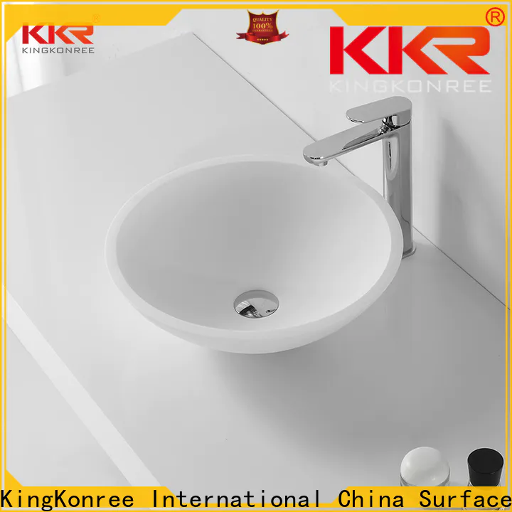 KingKonree white vanity wash basin manufacturer for hotel