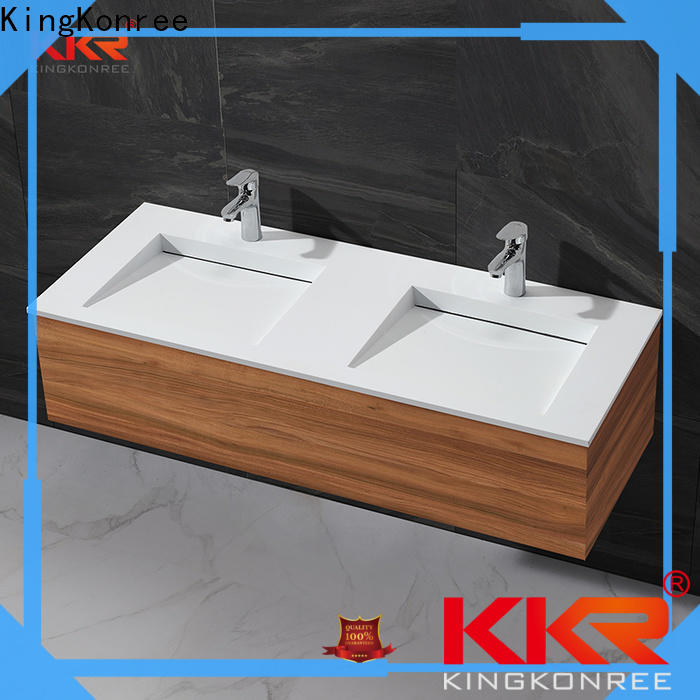 KingKonree smooth small bathroom basin cabinet manufacturer for hotel