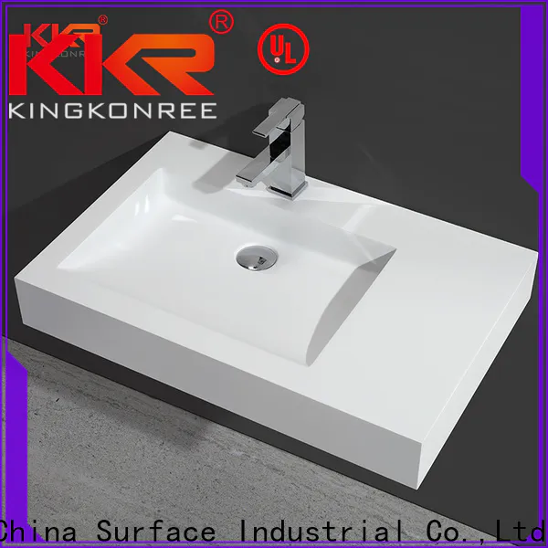 KingKonree thin edge round wall hung basin manufacturer for bathroom