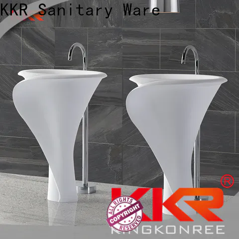 KingKonree gel freestanding pedestal sink supplier for motel