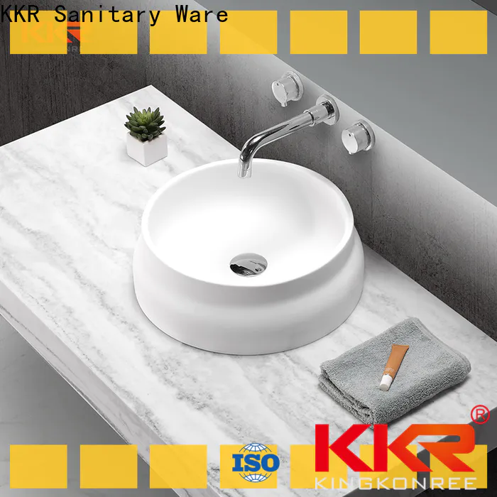 elegant above counter vessel bathroom sinks customized for restaurant