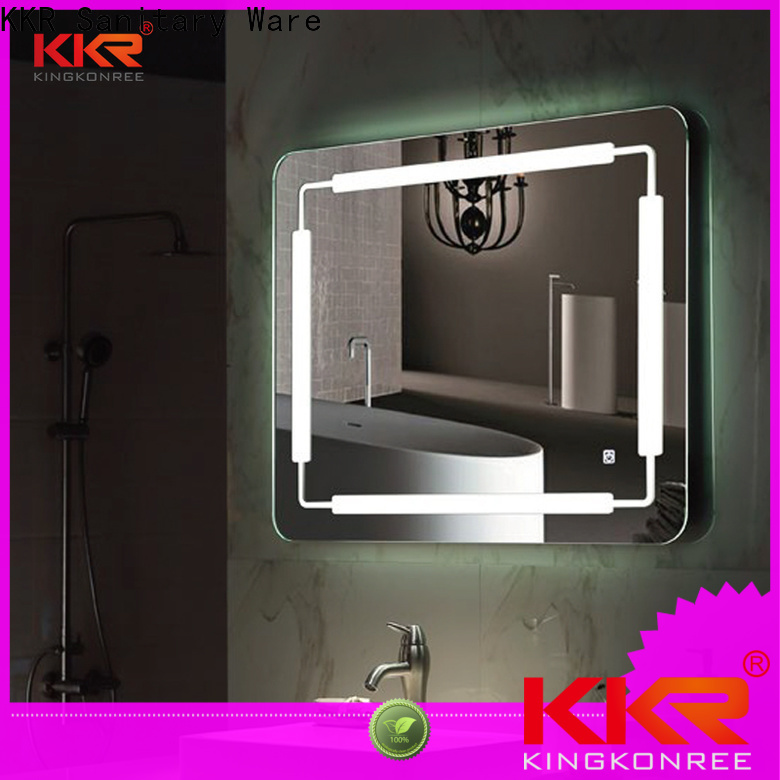 concrete led standing mirror supplier for bathroom