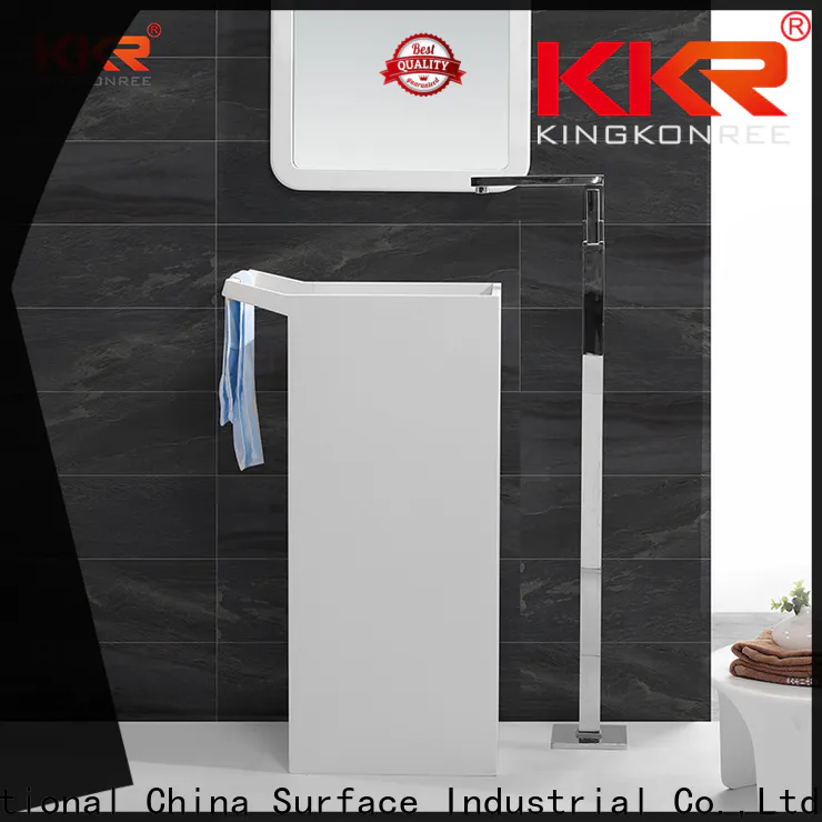 KingKonree marble pedestal sink design for motel