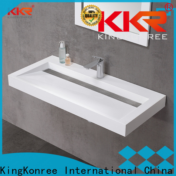 moden white wall mounted sink design for hotel KingKonree