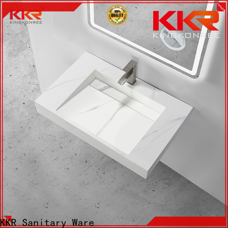 wash wall mounted pedestal sink design for bathroom KingKonree