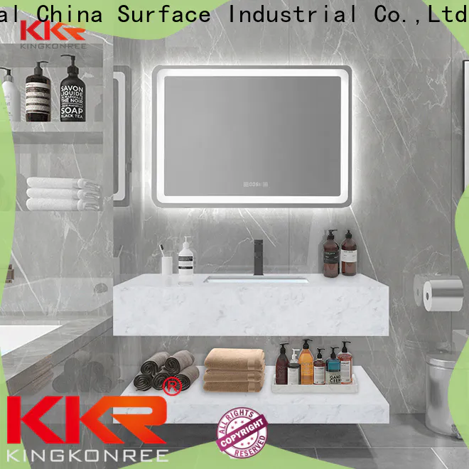 KingKonree furniture square wall hung basin manufacturer for bathroom