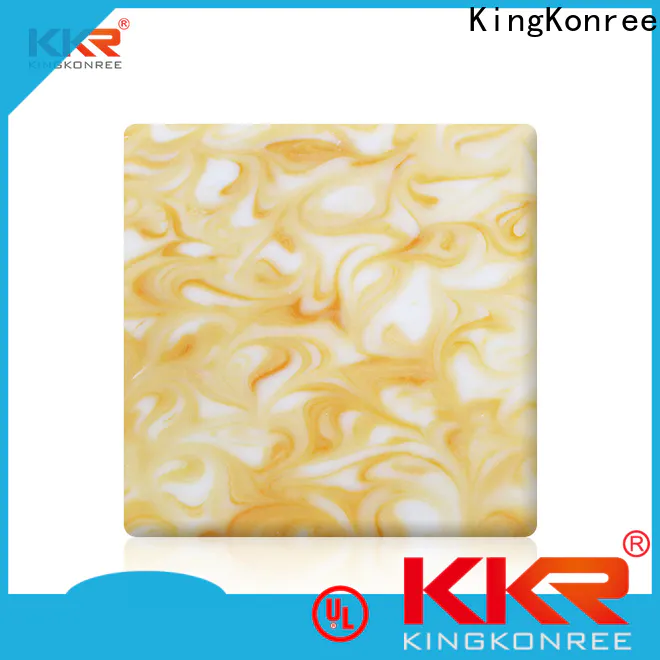 KingKonree durable translucent solid surface material top brand for bathroom