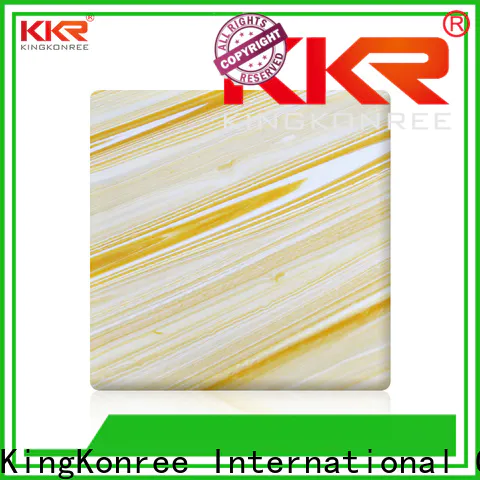 KingKonree yellow solid surface sheets supplier for hotel