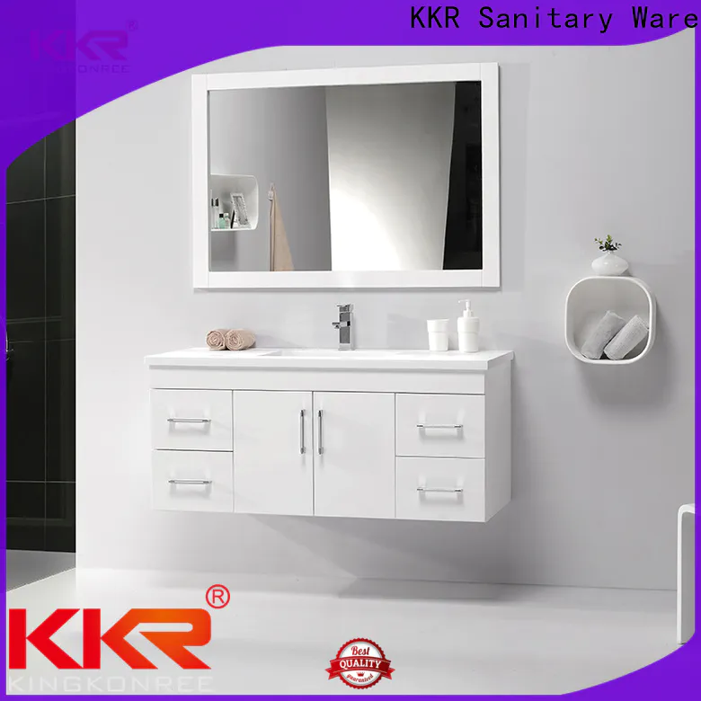 KingKonree approved floating bathroom cabinet factory for hotel