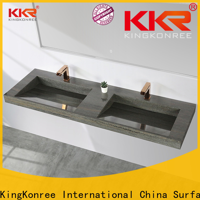 KingKonree wallhung wall mounted stainless sink design for hotel
