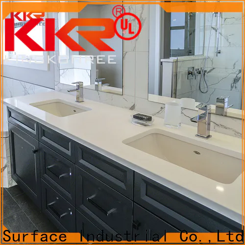 KingKonree white concrete bathroom countertops latest design for home