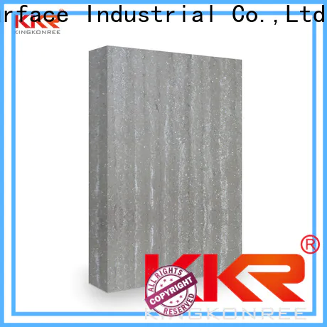 KingKonree black solid surface sheet slabs directly sale for indoors