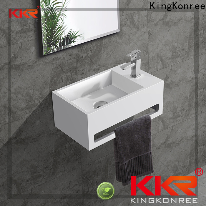 KingKonree 1400mm wall hung concrete basin manufacturer for hotel