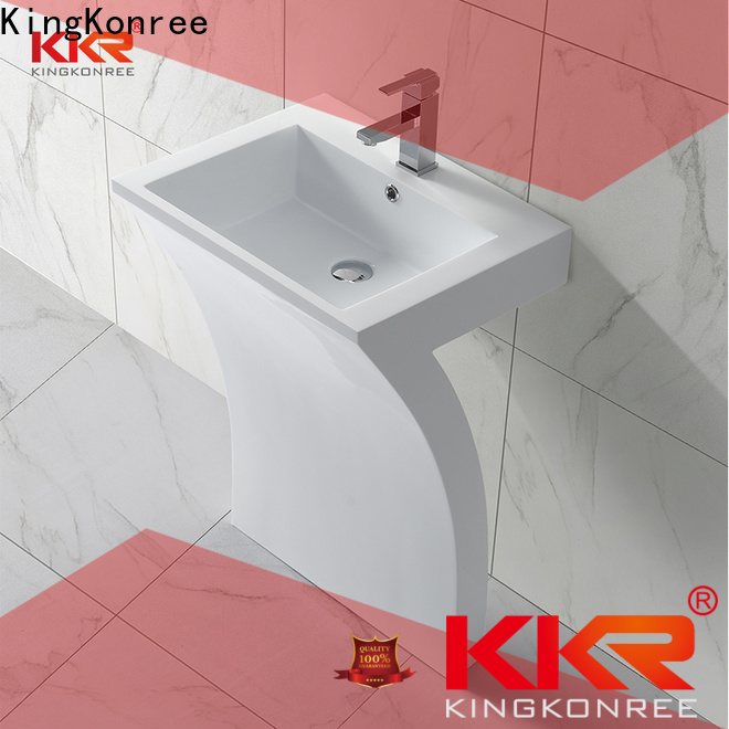 KingKonree resin free standing sink bowl supplier for bathroom