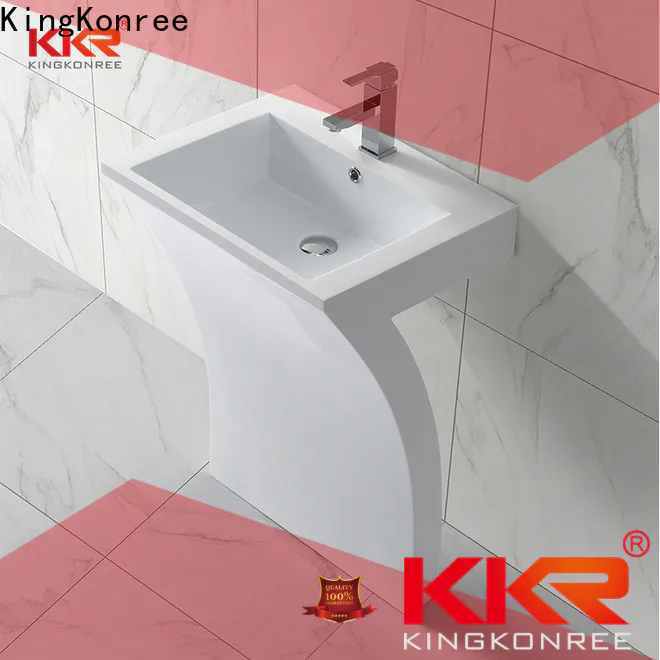 KingKonree resin free standing sink bowl supplier for bathroom