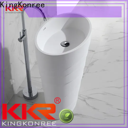 KingKonree freestanding pedestal sink manufacturer for hotel