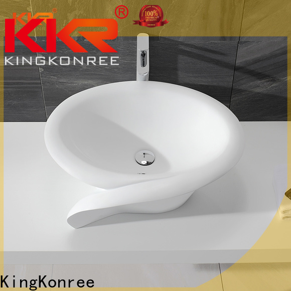 KingKonree pure above counter bathroom sink vanity customized for hotel