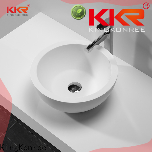 KingKonree standard above counter bathroom sink vanity supplier for restaurant