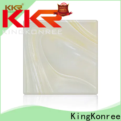 KingKonree marble translucent solid surface material under-mount for home