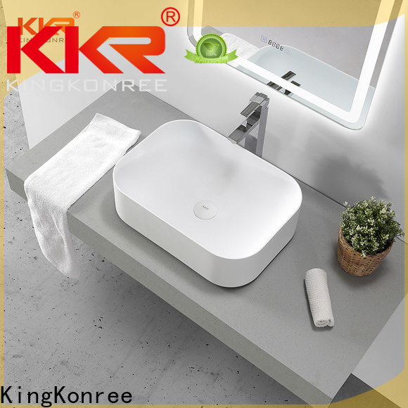 KingKonree round above counter bathroom basin design for hotel