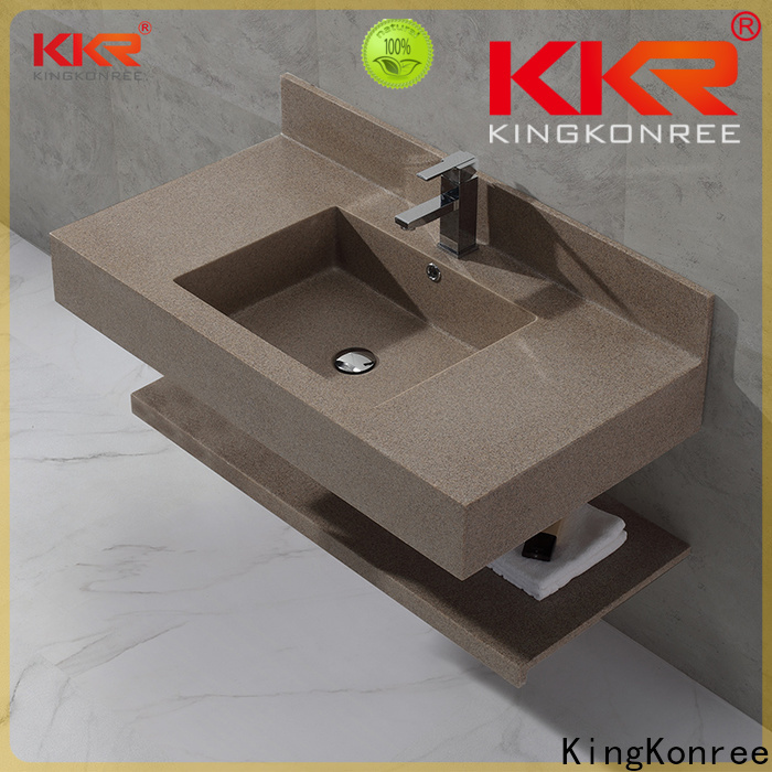 mirror square wall hung basin supplier for hotel