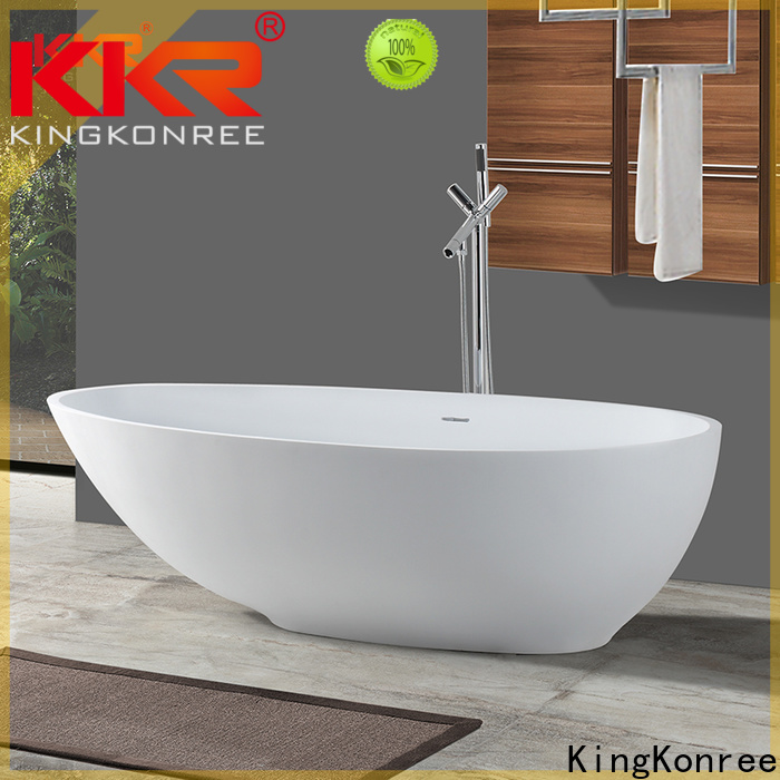 KingKonree bulk production round freestanding bathtub manufacturer for hotel