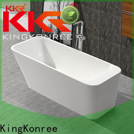 KingKonree white round freestanding bathtub ODM for bathroom