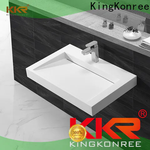 KingKonree black wall hung semi pedestal basin manufacturer for toilet