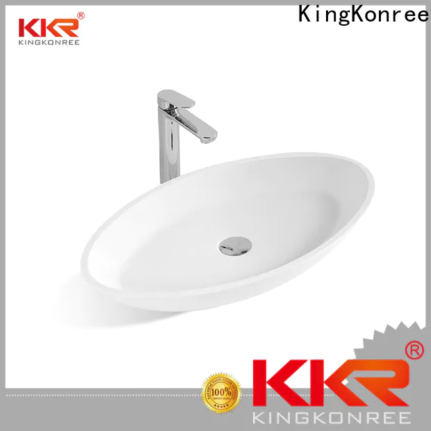 KingKonree marble morning above counter sink supplier for hotel