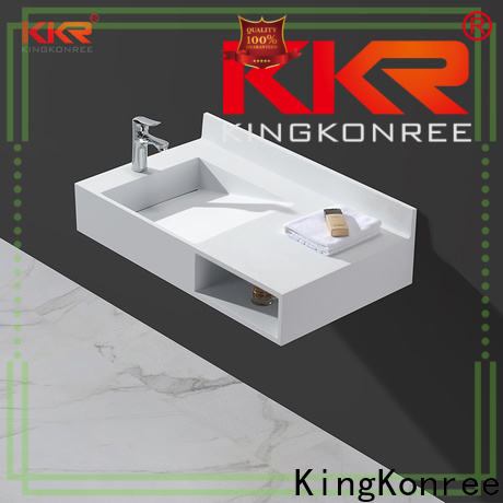 KingKonree luxury wall hung concrete basin manufacturer for bathroom