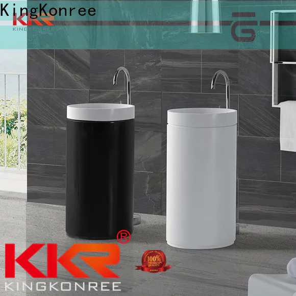 KingKonree rectangle freestanding pedestal basin customized for bathroom
