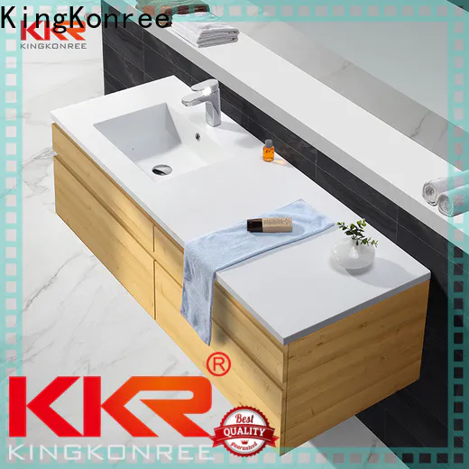 KingKonree sturdy bathroom vanity with basin on top design for motel