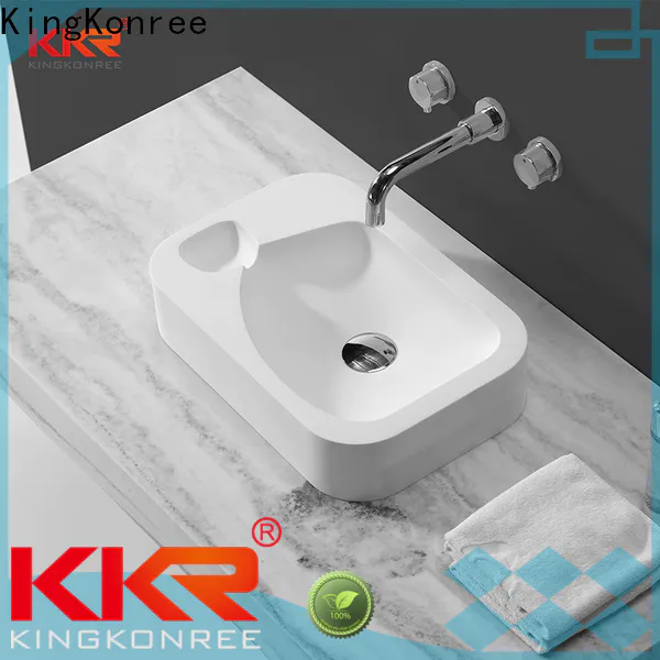 durable square above counter bathroom sink manufacturer for home