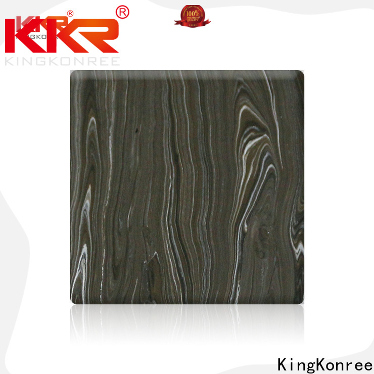 KingKonree acrylic solid surface sheet prices customized for indoors