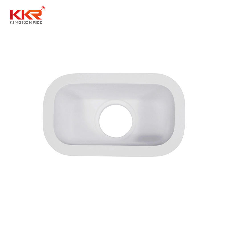 Italian Style Artificial Stone White Design Solid Surface Kitchen Sink KKR-MC01