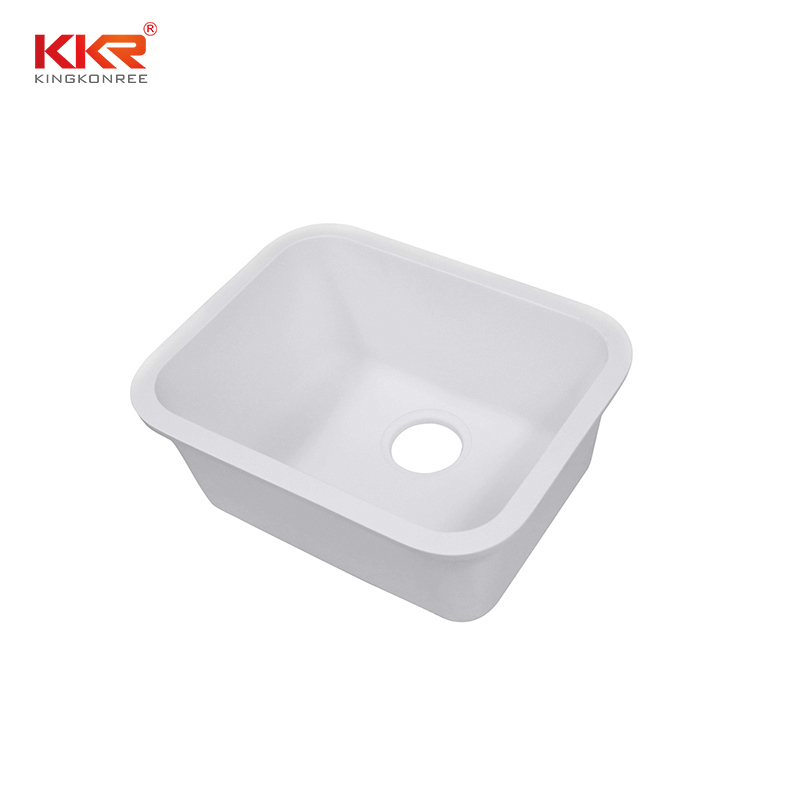 Mould Made Solid Surface Stone Colored Kitchen Sink