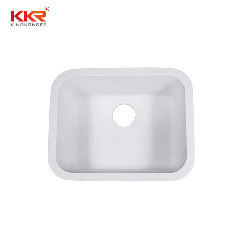 Mould Made Solid Surface Stone Colored Kitchen Sink