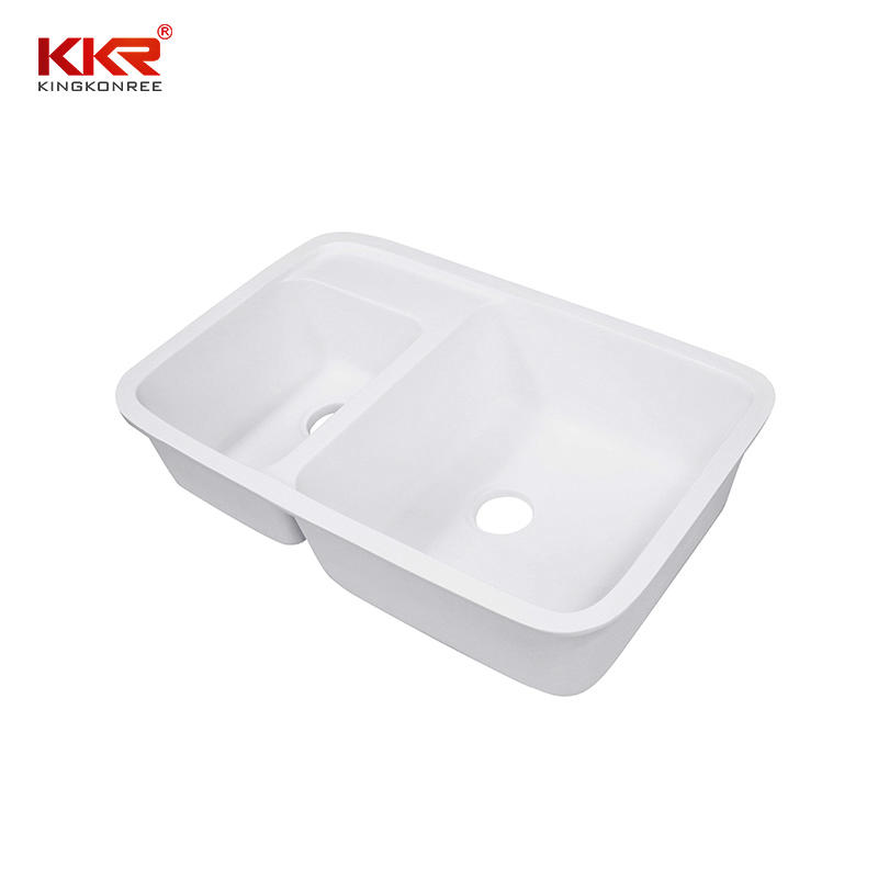 Acrylic Solid Surface Bathroom Furniture White Undermount Corner Kitchen Sinks