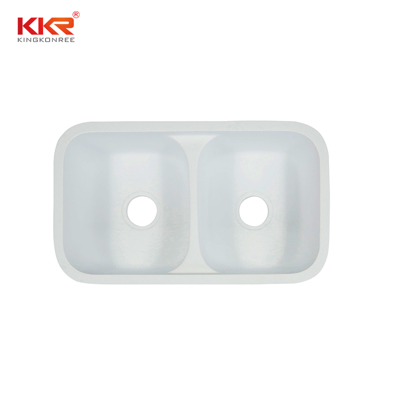 White Solid Surface Kitchen Sinks Prices KKR-MT06