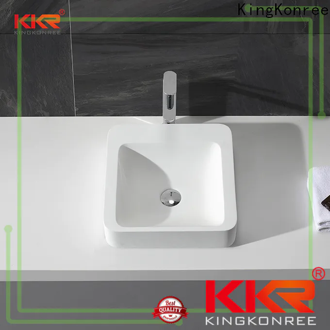 KingKonree rectangle counter top basins design for restaurant