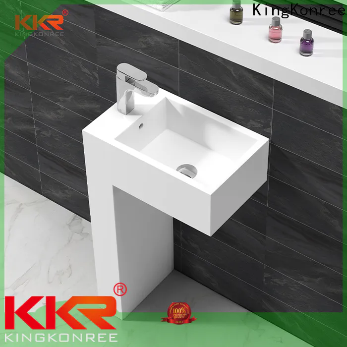 KingKonree thick bathroom free standing basins supplier for hotel