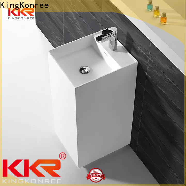 KingKonree marble round freestanding basin factory price for home