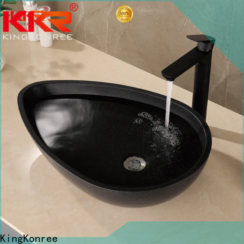 KingKonree black above counter lavatory sink supplier for home