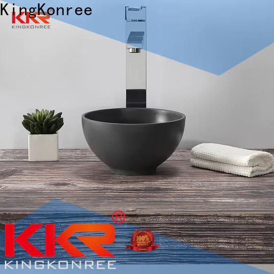 KingKonree white bathroom sinks above counter basins design for restaurant